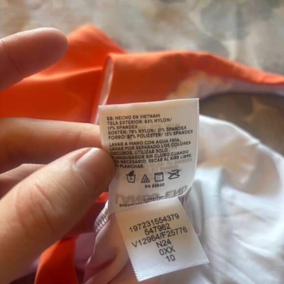 Land's End Papaya Orange Swim Skirt (8) & Tankini Top (10) Set NWT - Picture 10 of 10